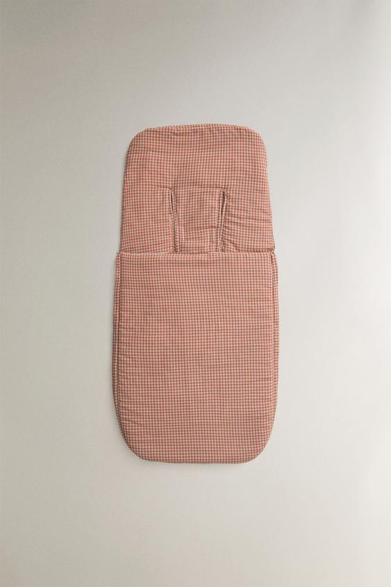 BABYSACK FÜR AUFBEWAHRUNGSWAGEN AUS BAUMWOLLE MIT VICHY-MUSTER - Dunkelorange von Zara - Bild 0