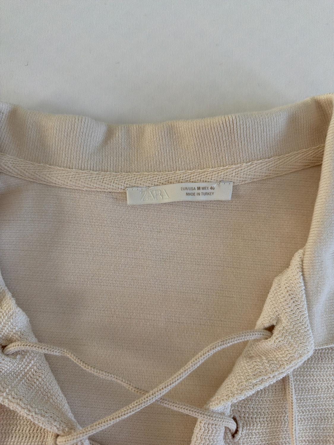 TEXTURED DRAWSTRING POLO SHIRT - Image 3