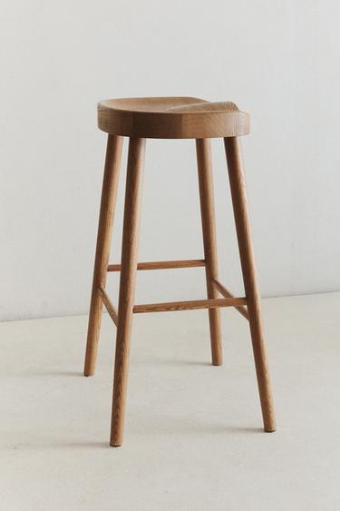 Zara ASH WOOD STOOL - Brown