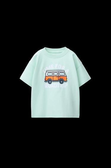 Zara GAMING PRINT T-SHIRT - Turquoise - Image 0