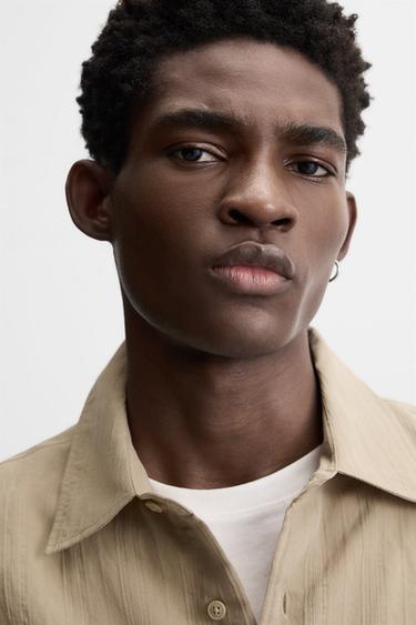 CHEMISE FLUIDE À POCHE - Marron clair de Zara - Image 5