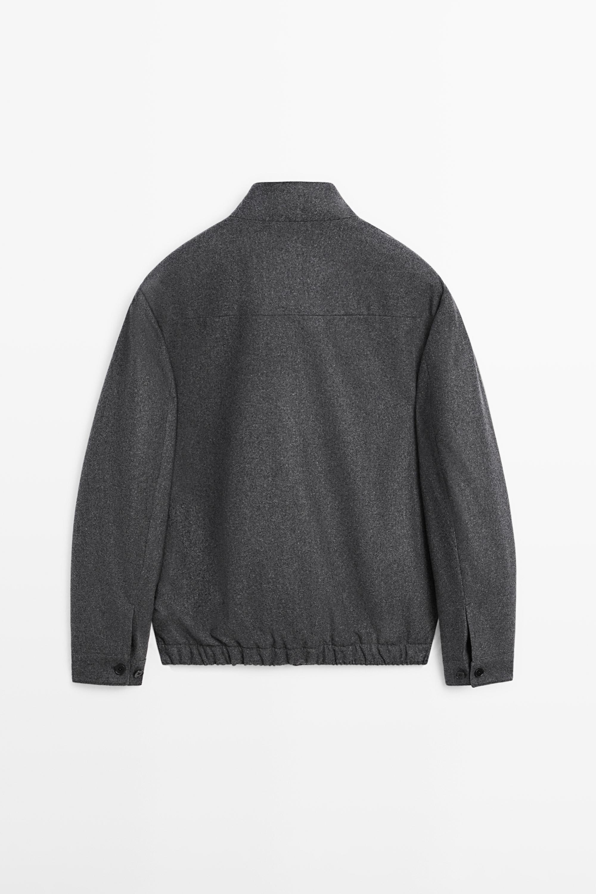 Veste bomber en laine mélangée
