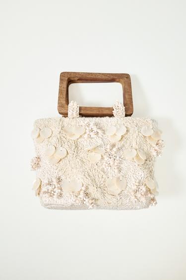 PEARLESCENT DETAIL HANDBAG - Ecru by Zara