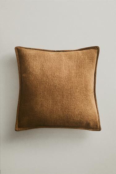Zara TEXTURED THROW PILLOW COVER - Mustard