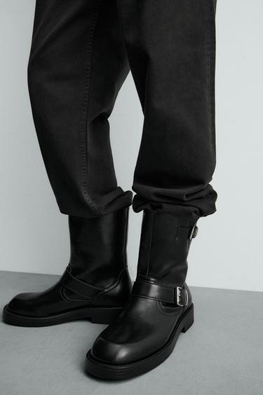 BUCKLED BOOTS - Black by Zara