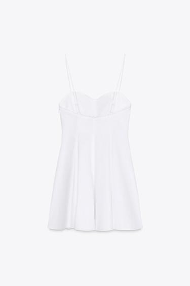 ROBE COURTE EN COTON - Blanc de Zara - Image 5