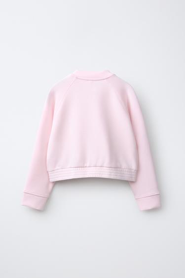 ZIP-UP SWEATSHIRT WITH MODAL - Pastel pink by Zara - Image 1
