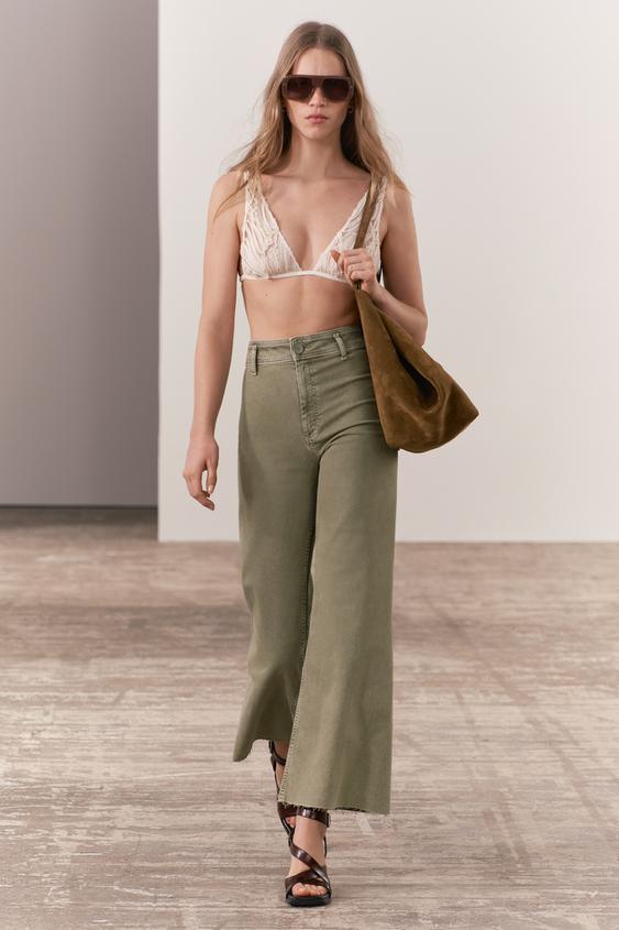 Zara Khaki Green Low Waist Skinny Jeans - X-Small/W25