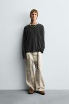 LONG SLEEVE T-SHIRT WITH CONTRAST RIB