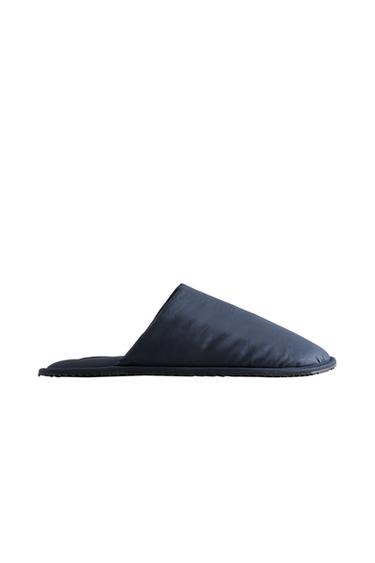 TECHNICAL FABRIC MULE SLIPPERS - Navy Blue by Zara