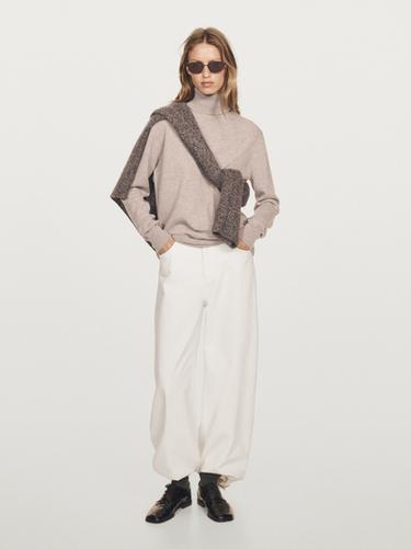 Zara Knit 100% cashmere turtleneck sweater - Beige