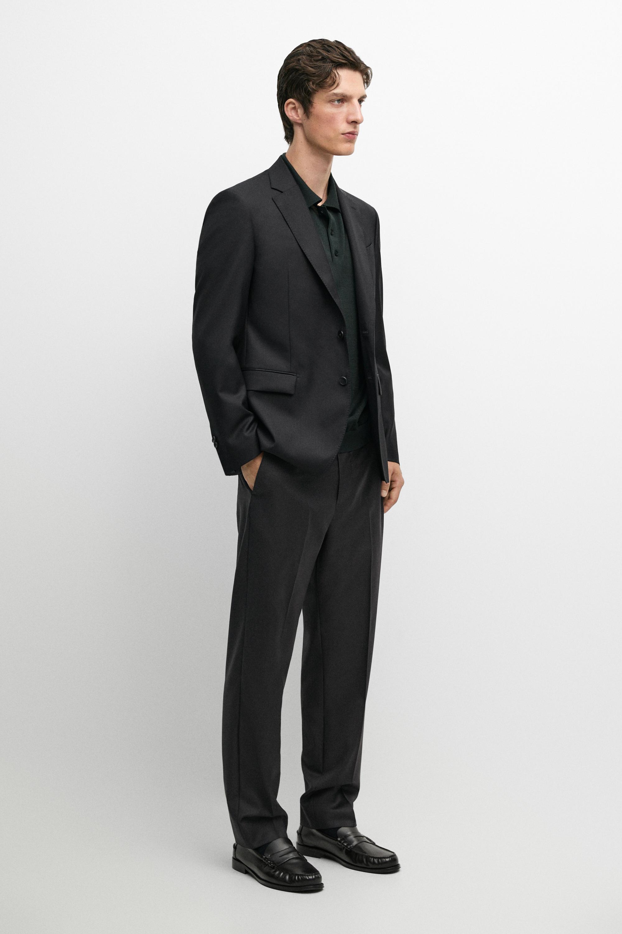 100% wool suit pants