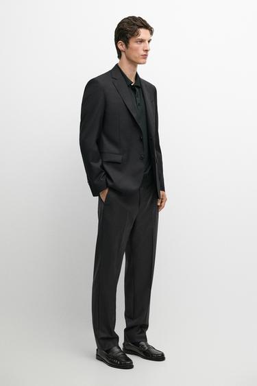 Zara 100% wool suit pants - Anthracite Gray - Image 0
