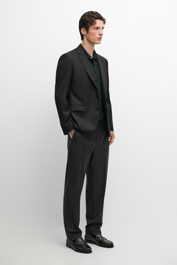 Zara 100% wool suit pants - Anthracite Gray - Image 0
