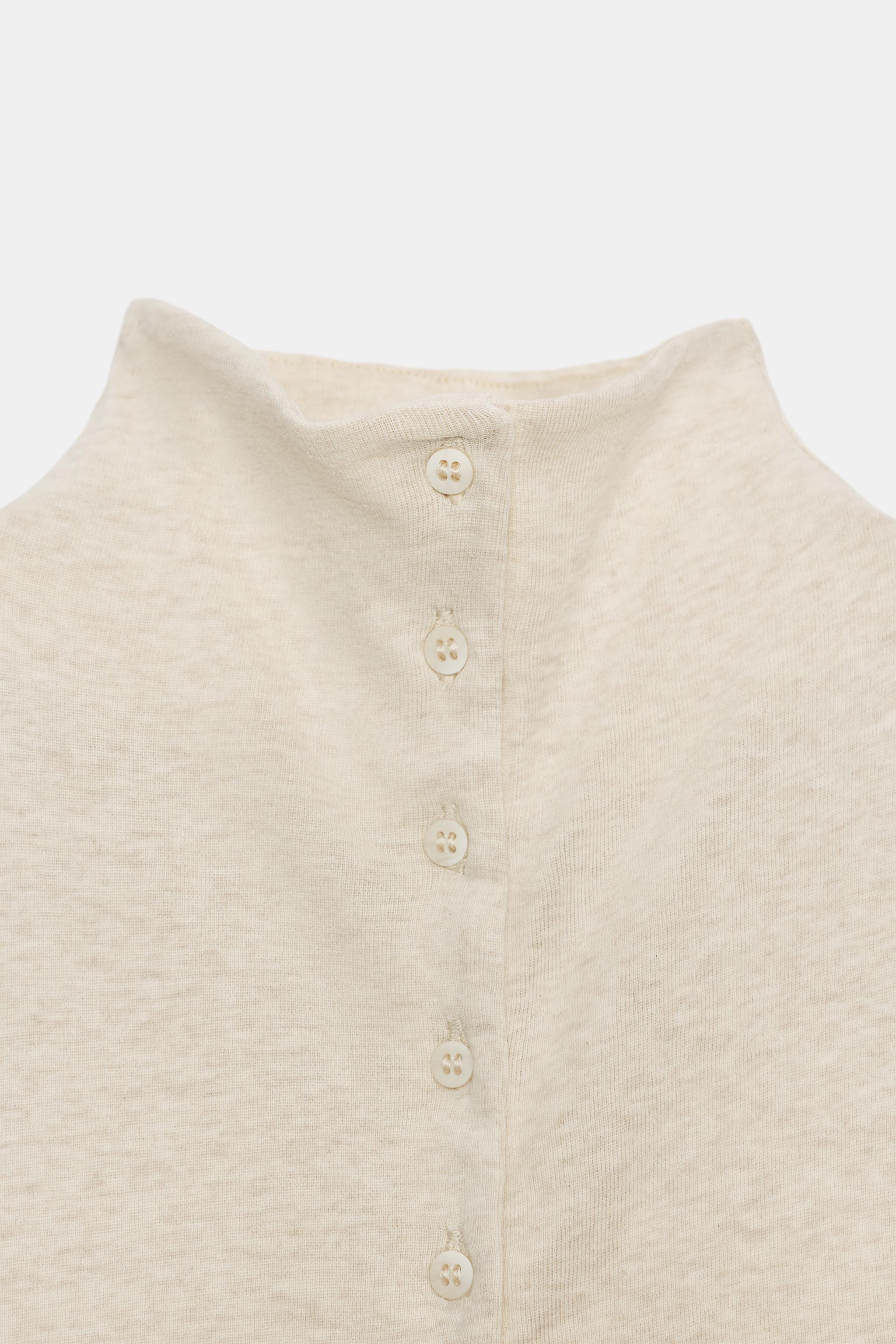 Женские топы Zara MOCK NECK BUTTON-UP TOP — фото 7