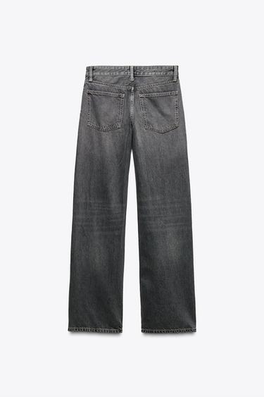 JEAN TRF WIDE LEG TAILLE NORMALE - Gris anthracite de Zara - Image 5