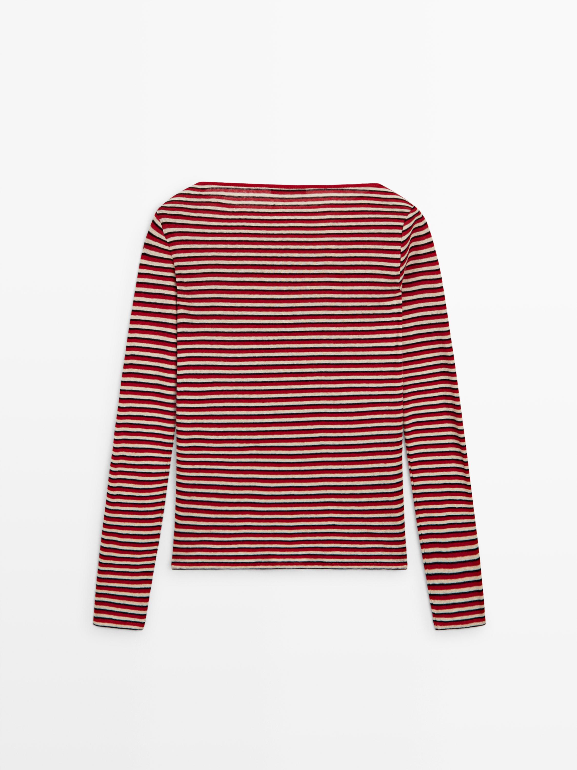 Striped long sleeve T-shirt