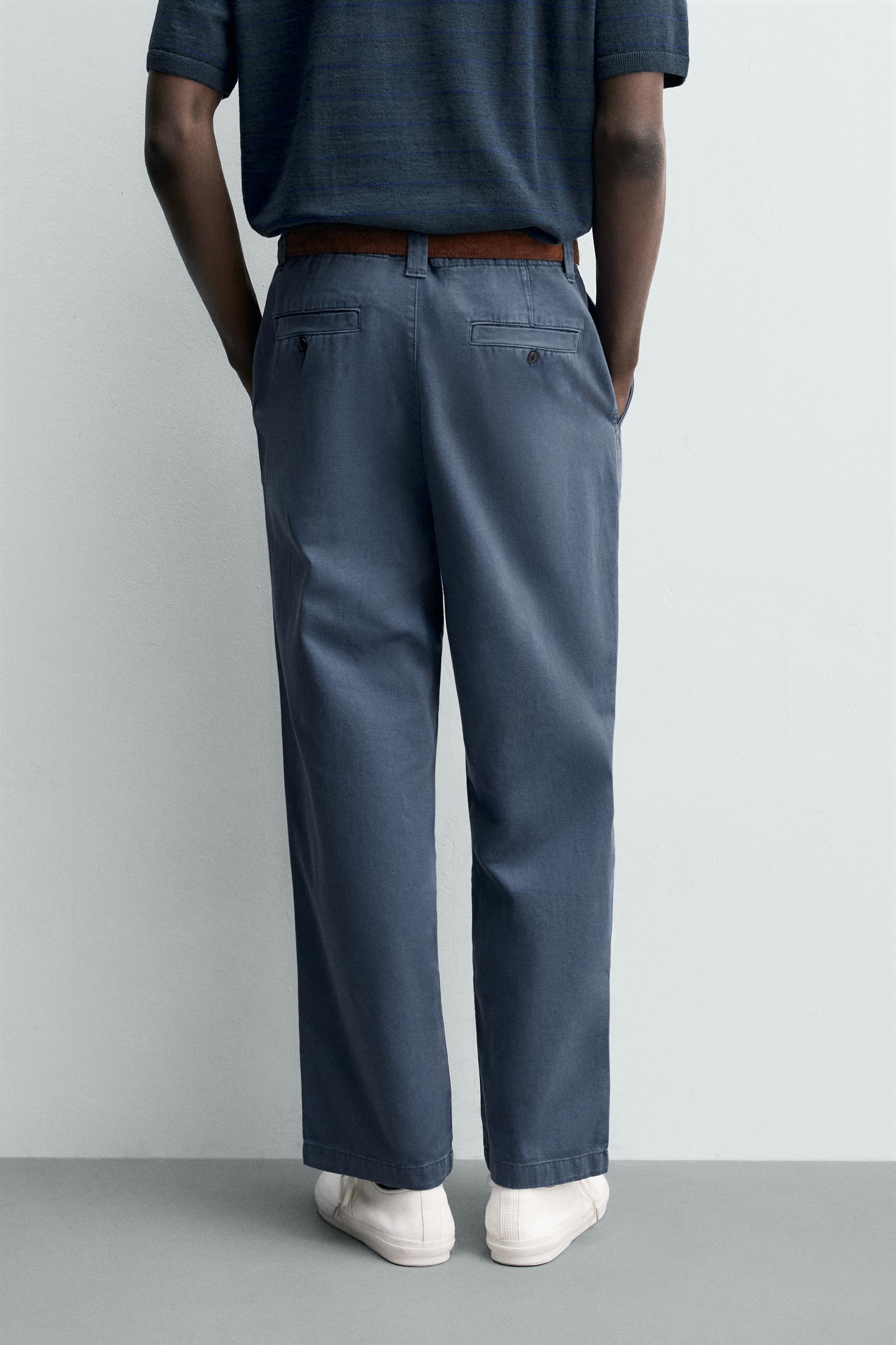 PANTALON CHINO STRAIGHT FIT DÉLAVÉ