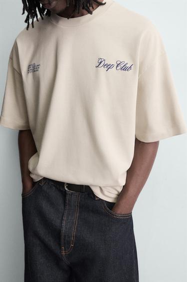 CONTRAST PRINT T-SHIRT - Oyster-white by Zara - Image 5