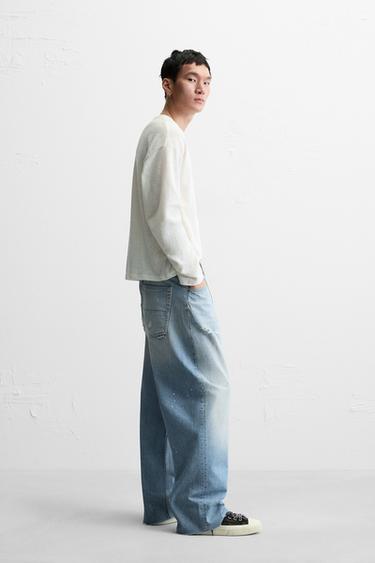 JEAN BAGGY DÉCHIRÉ - Bleu clair de Zara - Image 3