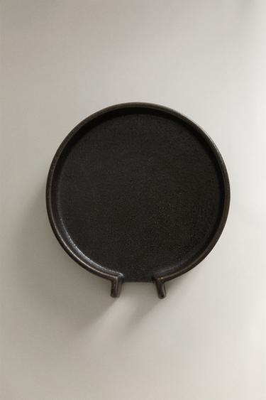 STONEWARE SPOON REST WITH RAISED DETAIL - Anthracite grey by Zara - Image 0
