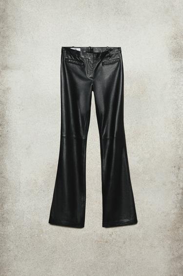 FLARE LEATHER TROUSERS WITH STUDS LUDOVIC DE SAINT SERNIN x ZARA - Black by Zara