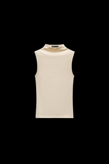 TOP ALGODÓN MODAL - Crudo de Zara - Imagen 0