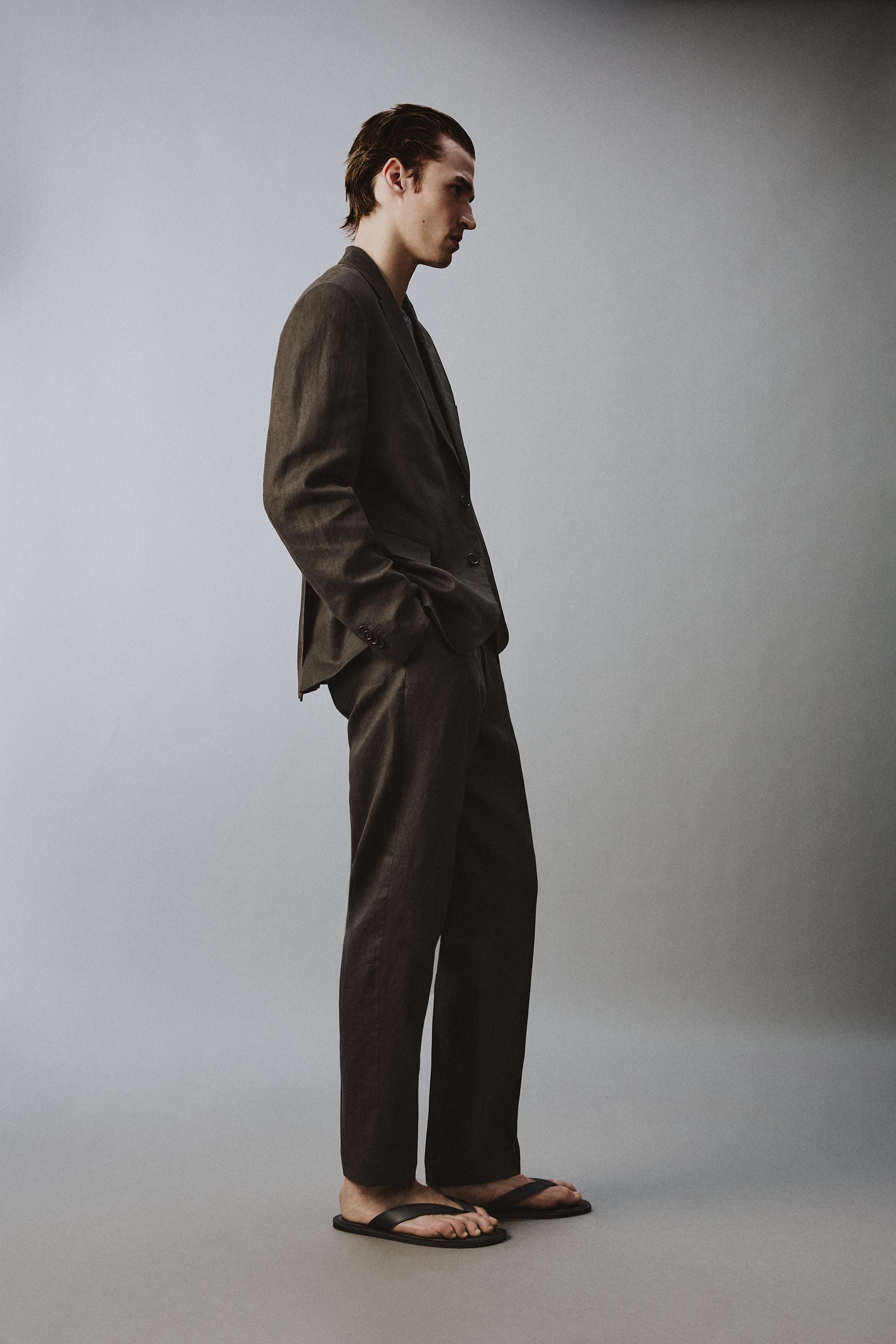 100% LINEN SUIT PANTS