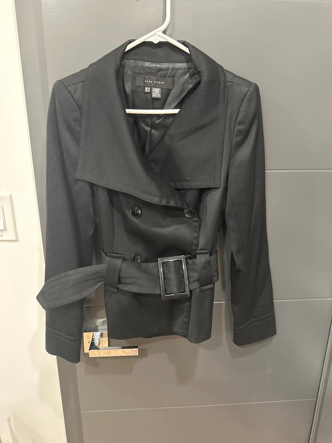 BLACK BLAZER WITH BELT - Image 3