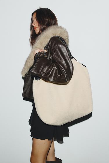 ΤΣΑΝΤΑ SHOPPER ΝΤΟΥΜΠΛ ΦΑΣ - Μαύρο του Zara