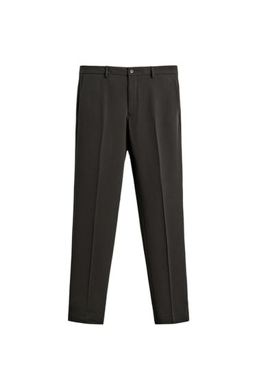 PANTALÓN TRAJE CONFORT - Marrón oscuro de Zara