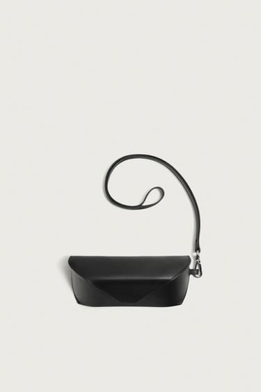 LEATHER GLASSES CASE - Black by Zara