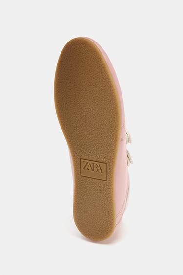 BALLERINES SURPIQÛRES EFFET SATINÉ - Rose de Zara - Image 6