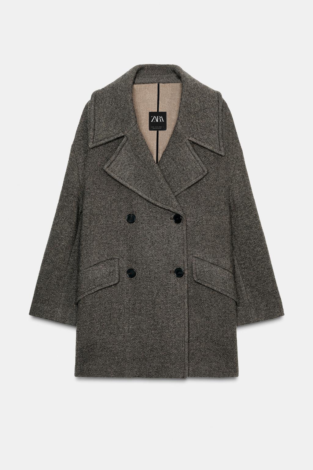 ZW COLLECTION DOUBLE-BREASTED WOOL COAT