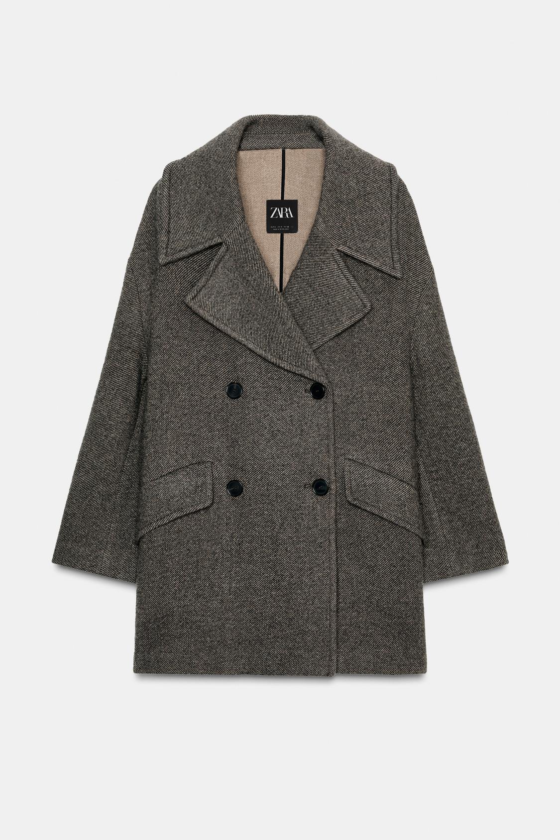 ZW COLLECTION DOUBLE-BREASTED WOOL COAT