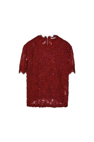 EMBROIDERED LACE TOP