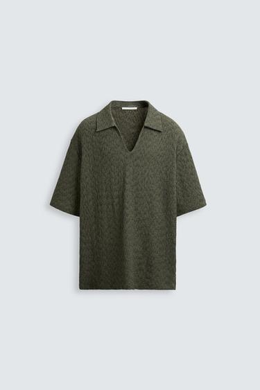 POLO ESTRUCTURA TEXTURA - Verde de Zara