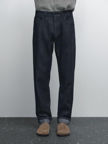 Zara Cotton blend tapered fit jeans - Indigo