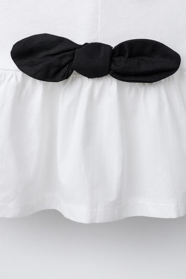 T-SHIRT COMBINÉ AVEC LACETS - Blanc de Zara - Image 3