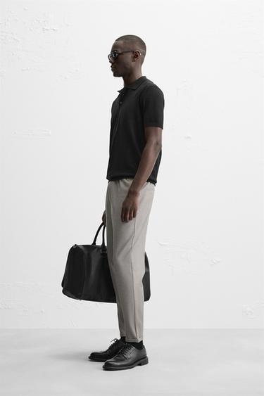 EASY CARE JOGGER WAIST TROUSERS - Grey / Beige by Zara - Image 3