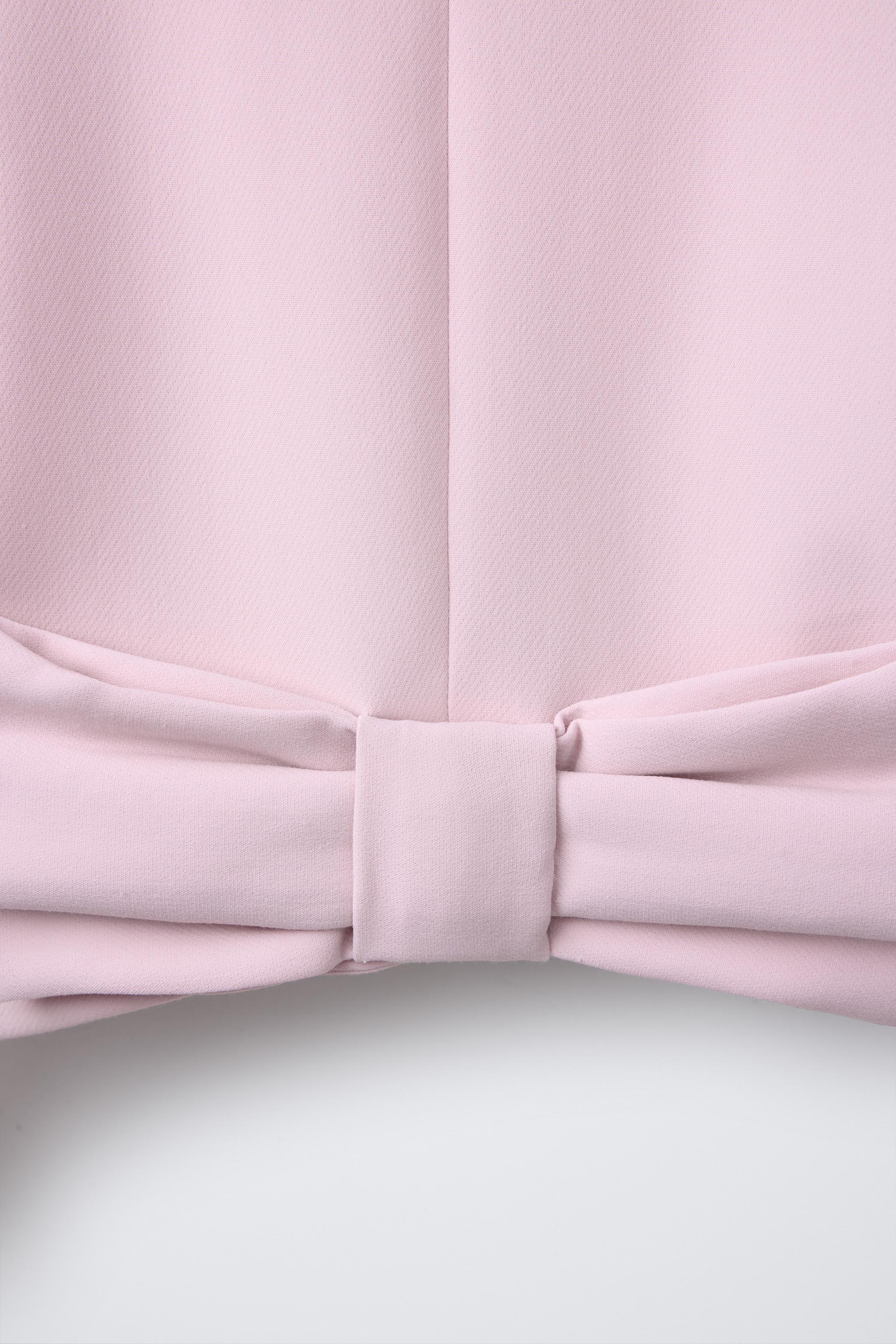 CROPPED BLAZER WITH BOW - Light pink | ZARA United States