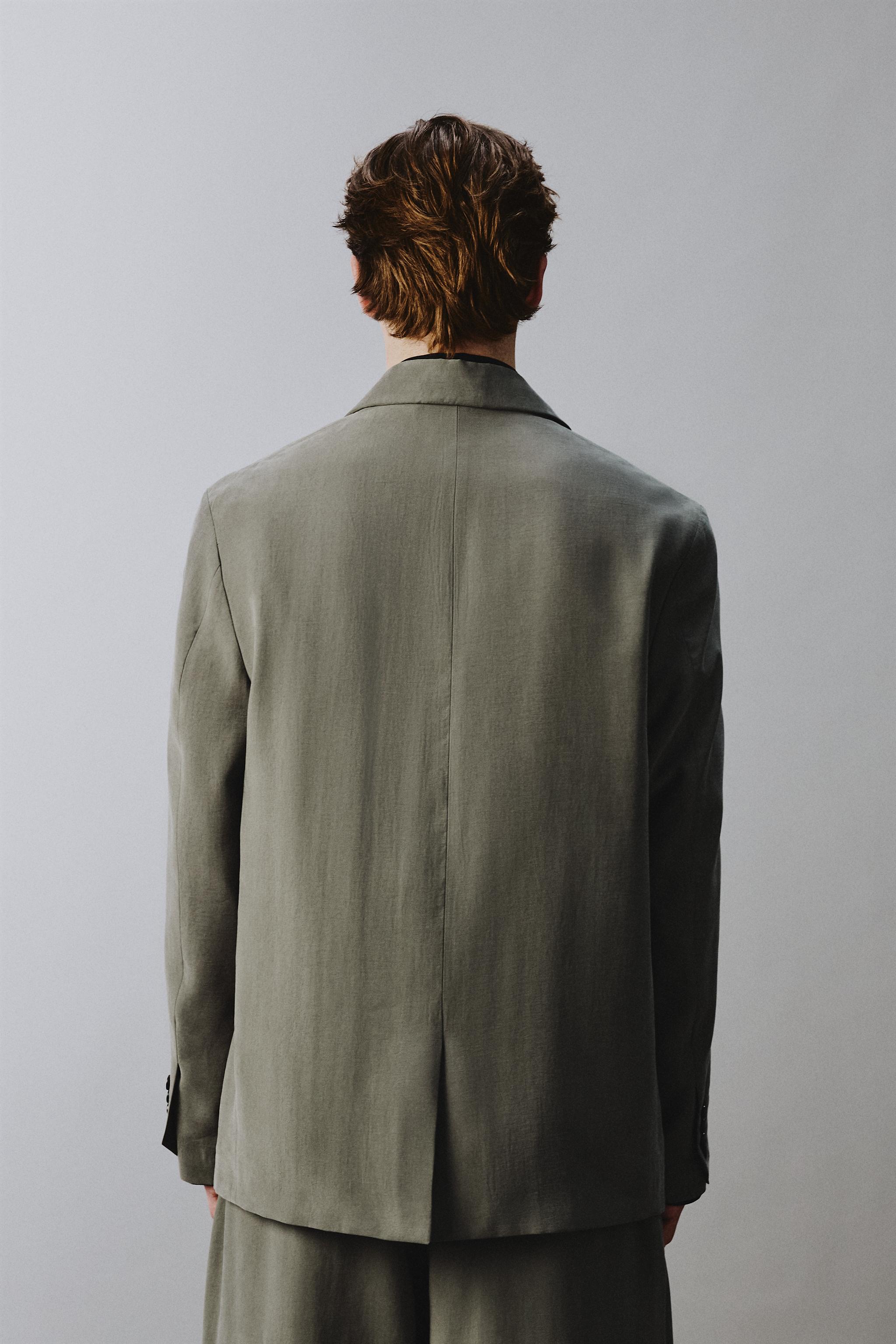 RELAXED FIT SUIT BLAZER - Ecru / Khaki | ZARA United States