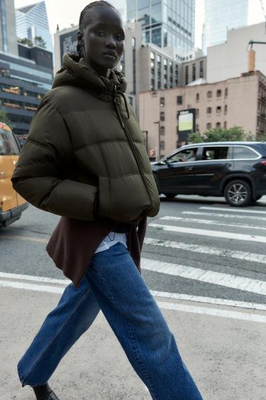 SHORT HOODIE WATER AND WIND PROTECTION ANORAK - Khaki by Zara - Image 3