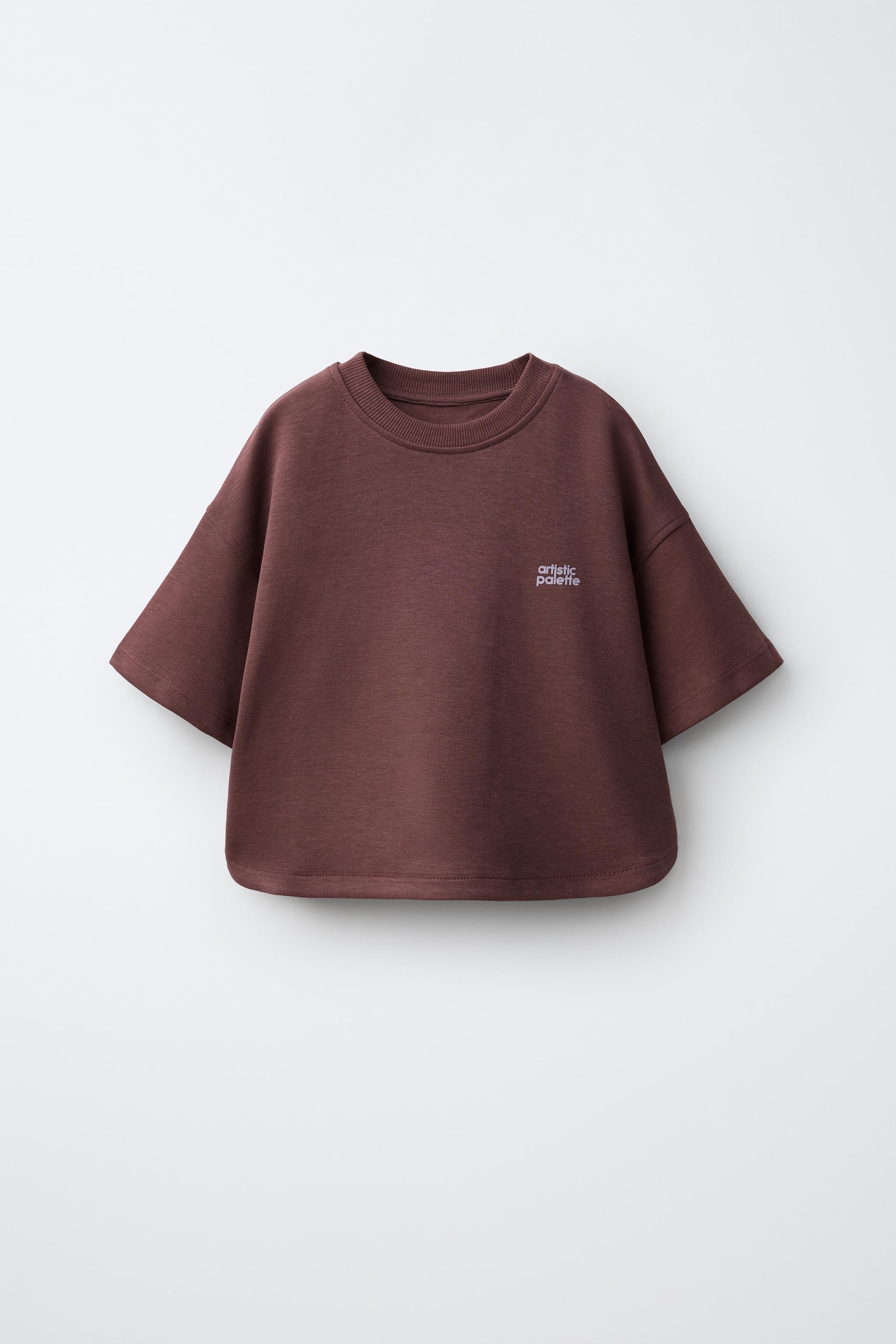 INTERLOCK T-SHIRT AND BERMUDA SHORTS SET - Wine | ZARA United States