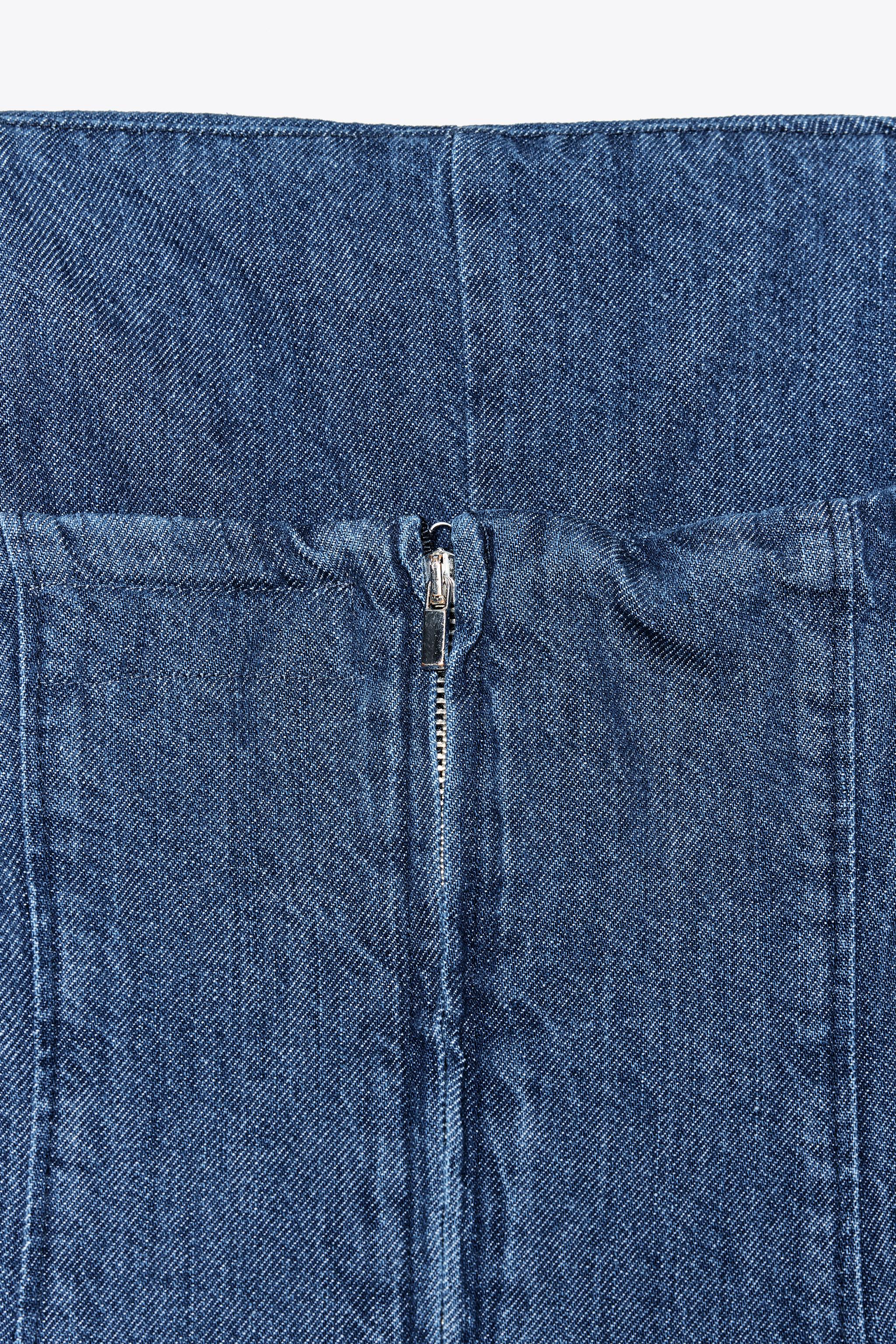 ZARA デニム TRF ミディワンピース 6929/193 デニム TRF ミディワンピース - ブルー | ZARA Japan / 日本