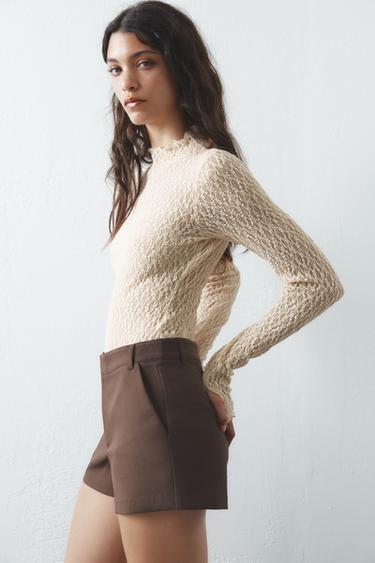 BASIC SHORTS - Brown by Zara
