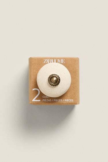 PACK OF MATTE CERAMIC DOOR KNOBS (PACK OF 2) - White by Zara - Image 4