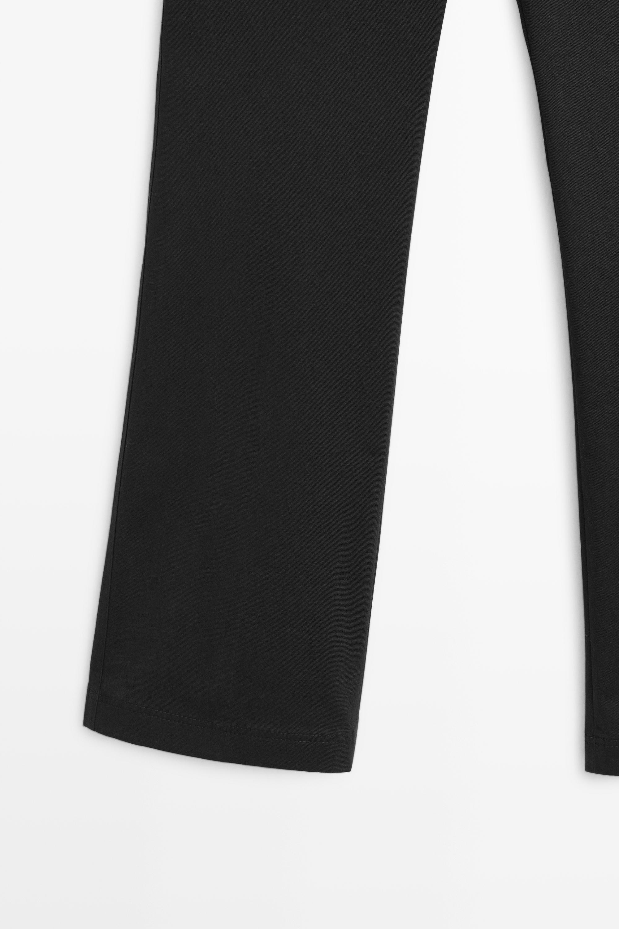 Cotton blend kick flare pants