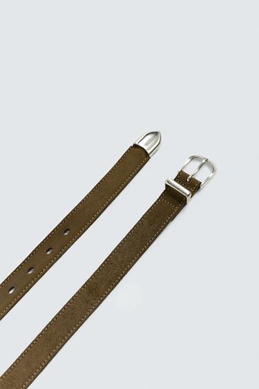 CEINTURE EN CUIR DAIM ÉDITION LIMITÉE - Beige de Zara - Image 3