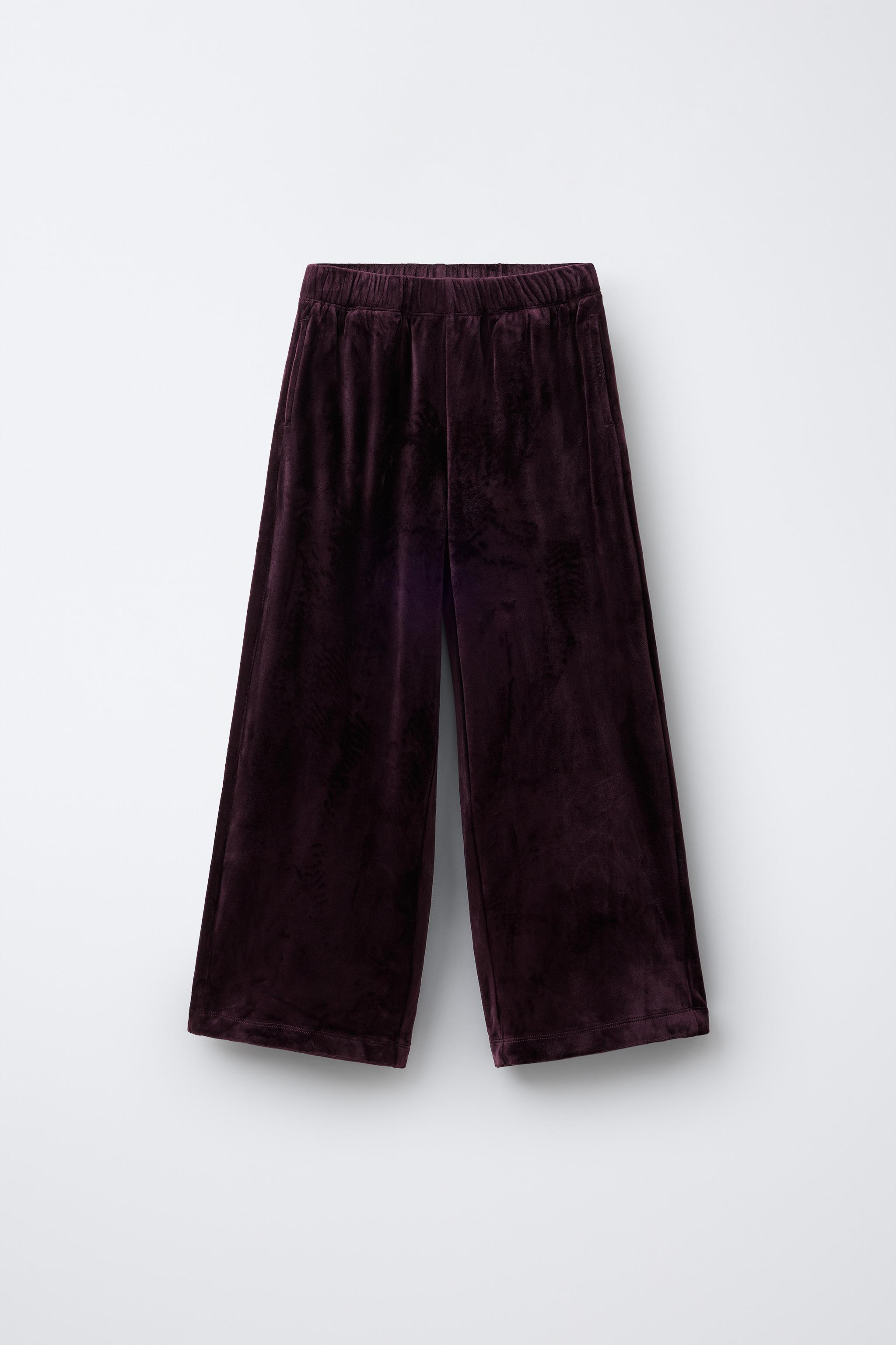 HOODIE AND WIDE LEG VELOUR PANTS SET